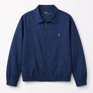 Polo Ralph Lauren Harrington Jacket 2XT BIG & TALL Navy Blue Zip-Up Lined Coat